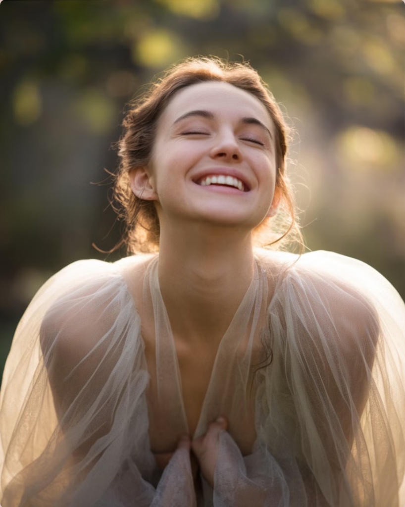 笑顔の女性